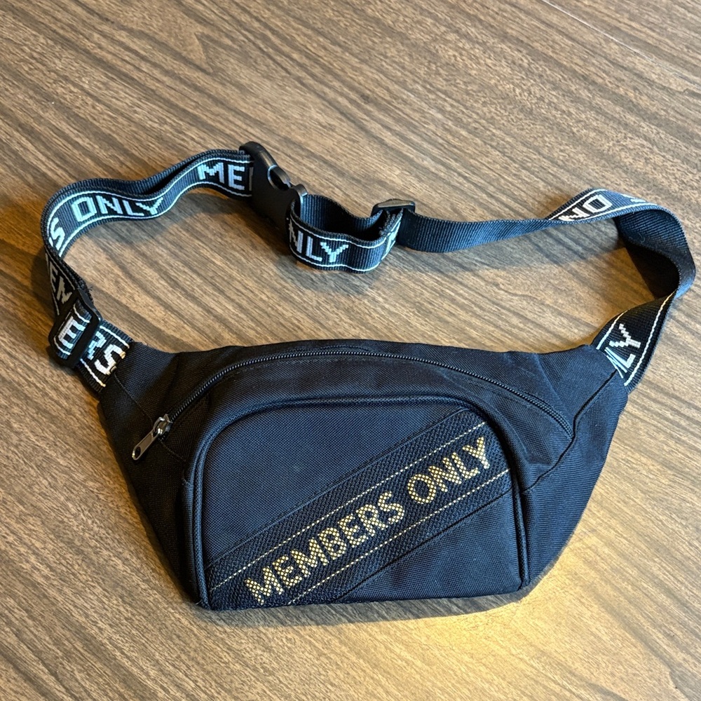 Members Only Black Waist Hip Bag Fanny Pack